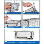 Humane Rat Trap Cage Live 1 Door Animal Catch Pest Rodent Mouse Bait Control Box V528-MOUSETRAP-1PC-862458