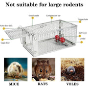 Humane Rat Trap Cage Live 1 Door Animal Catch Pest Rodent Mouse Bait Control Box V528-MOUSETRAP-1PC-862458