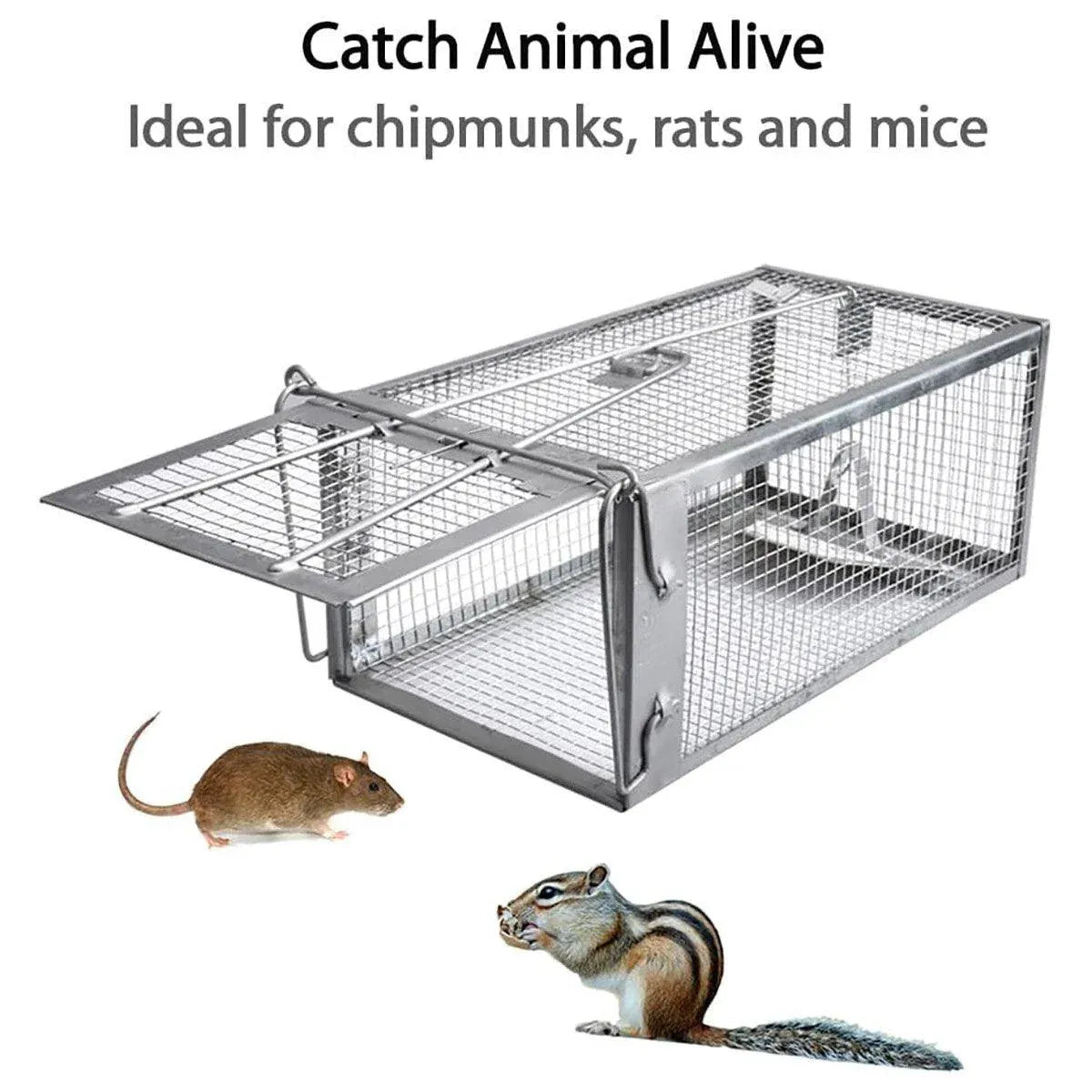 Humane Rat Trap Cage Live 1 Door Animal Catch Pest Rodent Mouse Bait Control Box V528-MOUSETRAP-1PC-862458