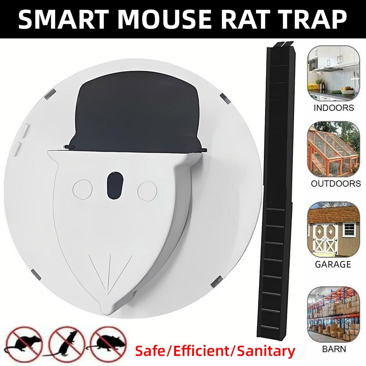 Flip Top Mouse Trap Automatic Indoor Outdoor Mouse Rat Catcher Rodent Trap Set V528-MOUSETRAP-WHITE-811932