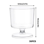 30pcs Clear Hard Plastic Mousse Cake Cup Pudding Ice Cream Dessert Serving Cups V528-MOUSSE-CUP-7OZ-36PCS-734928