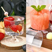 30pcs Clear Hard Plastic Mousse Cake Cup Pudding Ice Cream Dessert Serving Cups V528-MOUSSE-CUP-7OZ-36PCS-734928