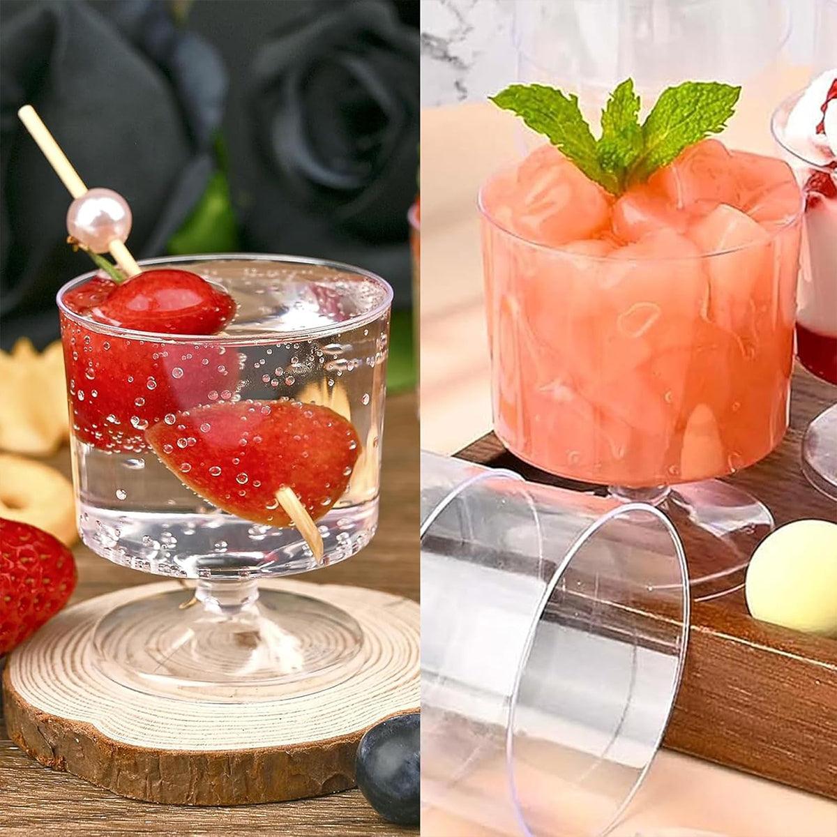 30pcs Clear Hard Plastic Mousse Cake Cup Pudding Ice Cream Dessert Serving Cups V528-MOUSSE-CUP-7OZ-36PCS-734928
