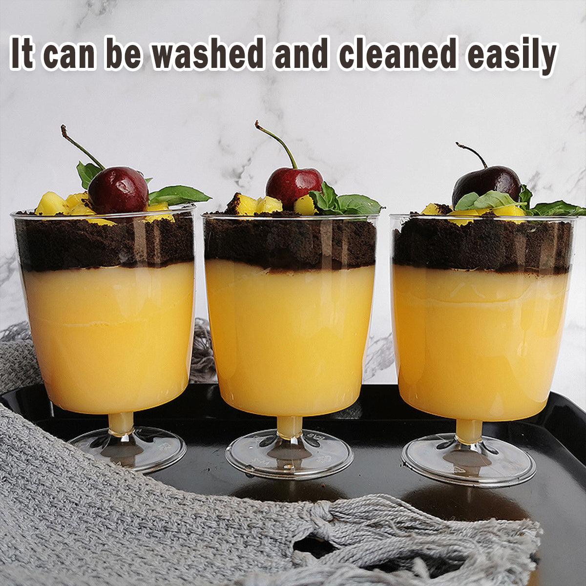 30pcs Clear Hard Plastic Mousse Cake Cup Pudding Ice Cream Dessert Serving Cups V528-MOUSSE-CUP-7OZ-36PCS-734928