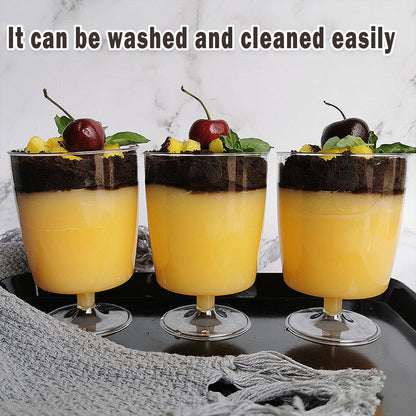 30pcs Clear Hard Plastic Mousse Cake Cup Pudding Ice Cream Dessert Serving Cups V528-MOUSSE-CUP-7OZ-36PCS-734928