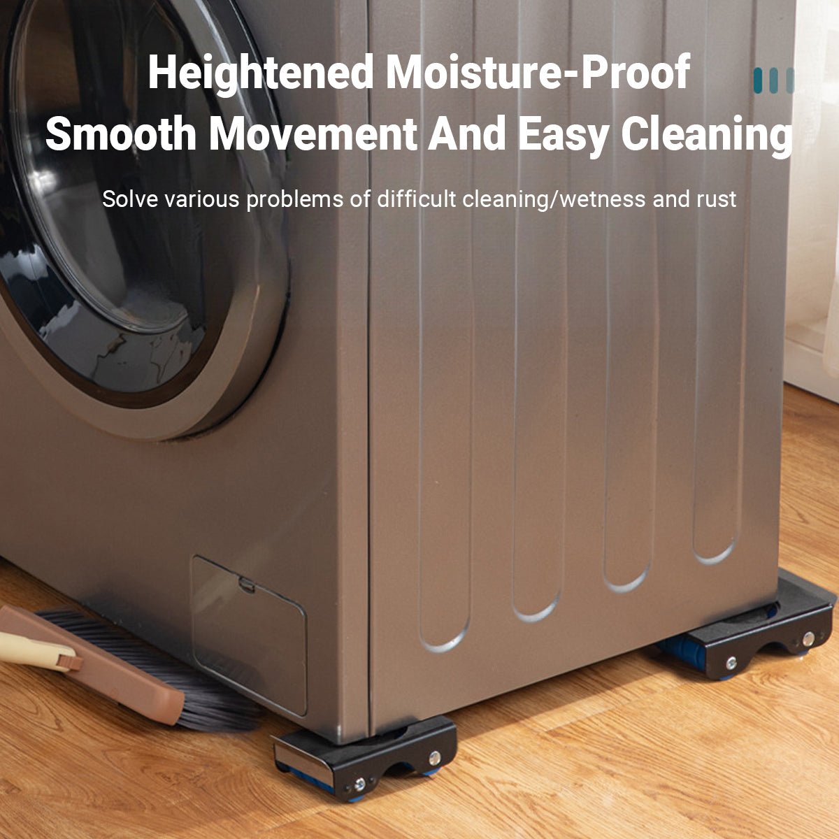 4pcs Movable Washing Machine Stand Furniture Moving Bracket Appliance Roller V528-MOVABLE-BASE-BRAKE-4PCS-WQG-630304