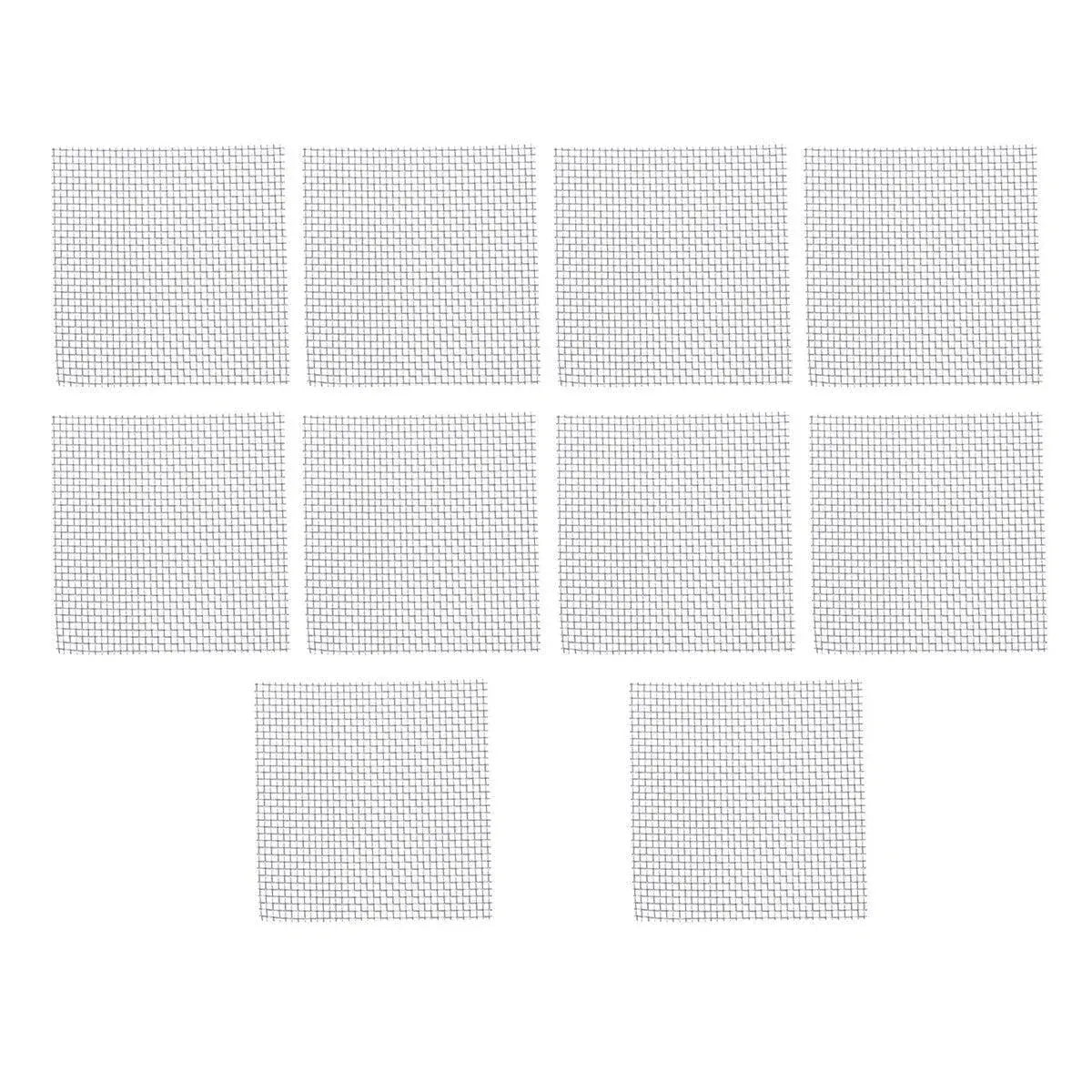 10pcs Stainless Steel Wire Mesh for Water Plants Fish Tank Aquarium Decoration - 8x8cm V528-MSWP-8X8CM-10PCS-727817
