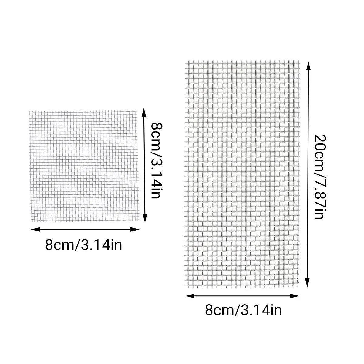 10pcs Stainless Steel Wire Mesh for Water Plants Fish Tank Aquarium Decoration - 8x8cm V528-MSWP-8X8CM-10PCS-727817