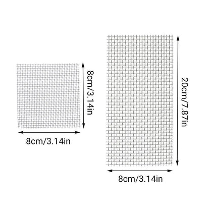 10pcs Stainless Steel Wire Mesh for Water Plants Fish Tank Aquarium Decoration - 8x8cm V528-MSWP-8X8CM-10PCS-727817
