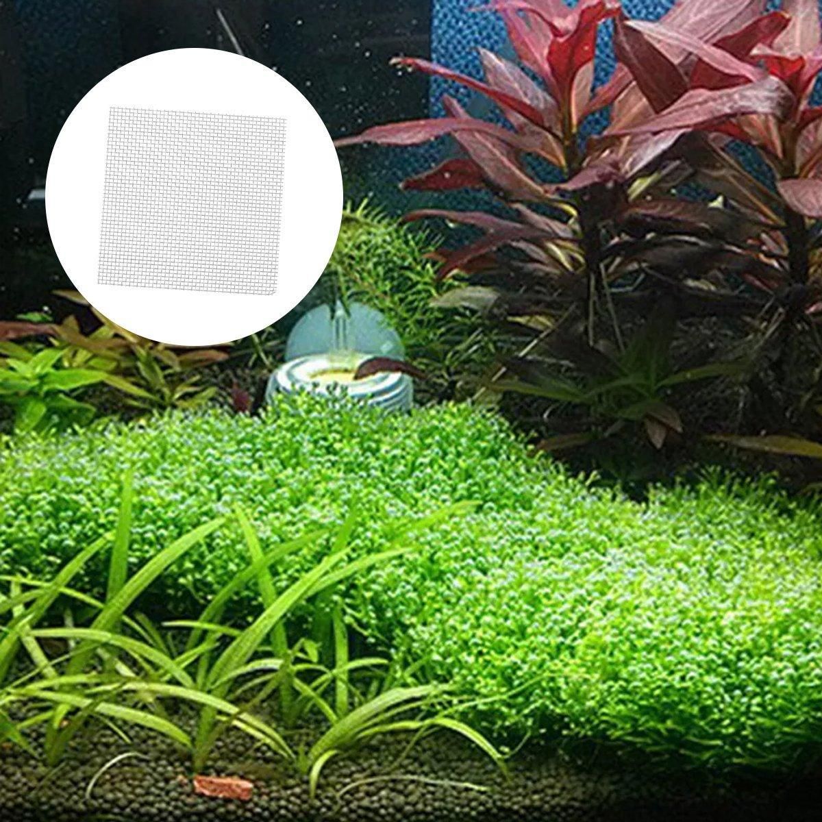 10pcs Stainless Steel Wire Mesh for Water Plants Fish Tank Aquarium Decoration - 8x8cm V528-MSWP-8X8CM-10PCS-727817