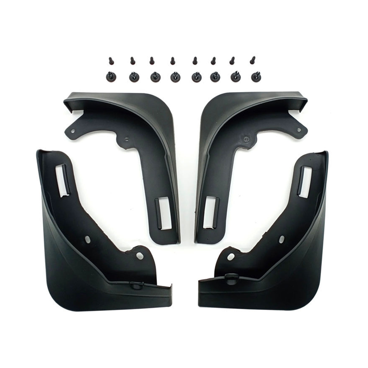4PCS Universal Soft Rubber Fender Flares Wheel Arch Guard No Drill Car Accessories V528-MUDGUARD-BLACK-473458