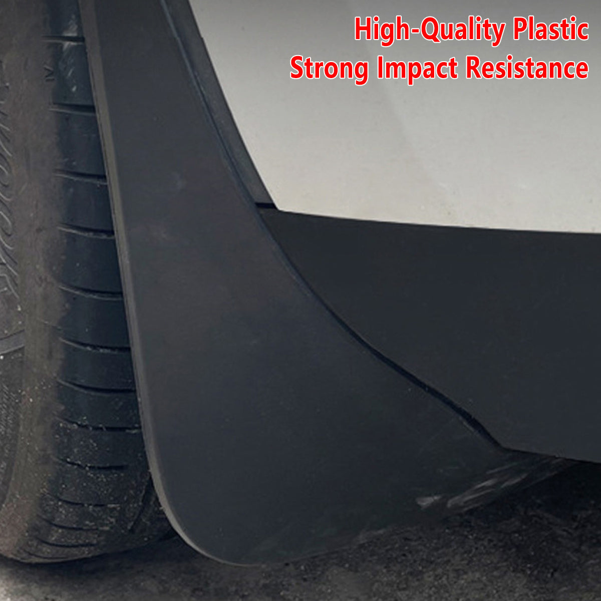 4PCS Universal Soft Rubber Fender Flares Wheel Arch Guard No Drill Car Accessories V528-MUDGUARD-BLACK-473458