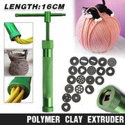 Polymer Clay Gun Extruder Sculpey Sculpting Tool with 20 Discs Cake Tool Craft V528-MUDSQUEEZER-33543