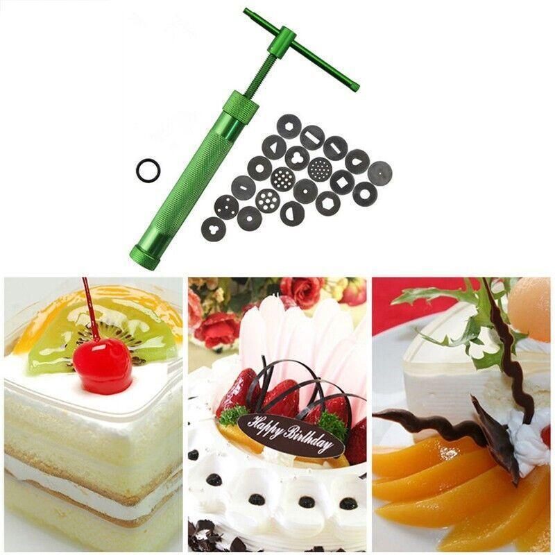 Polymer Clay Gun Extruder Sculpey Sculpting Tool with 20 Discs Cake Tool Craft V528-MUDSQUEEZER-33543