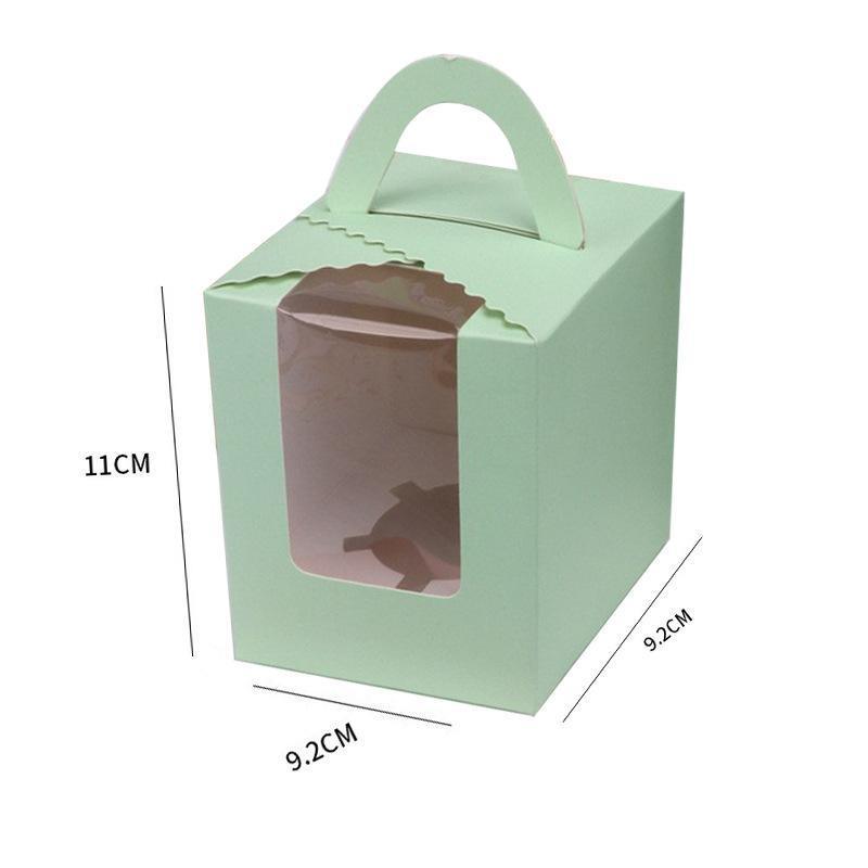 50 Pack Premium Cupcake Boxes with Window Thickened Cardboard Muffin Holders - Blue V528-MUFFIN-CASE-50PCS-BLUE-723301