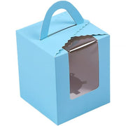 50 Pack Premium Cupcake Boxes with Window Thickened Cardboard Muffin Holders - Blue V528-MUFFIN-CASE-50PCS-BLUE-723301