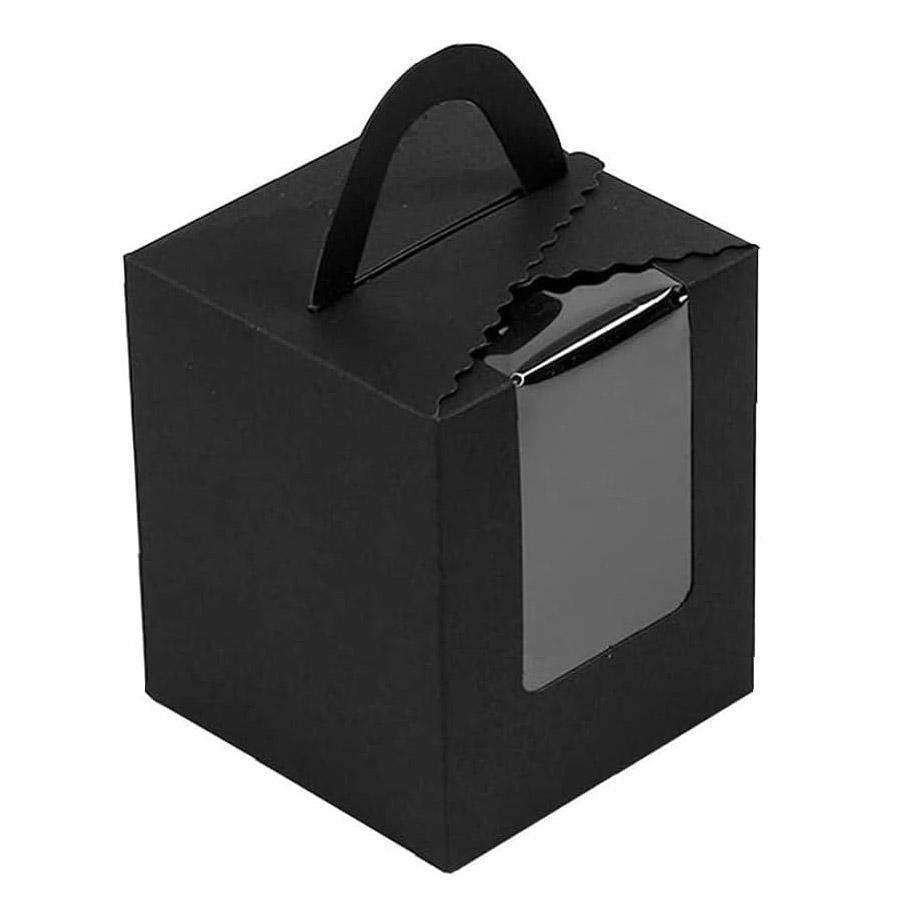 50 Pack Premium Cupcake Boxes with Window Thickened Cardboard Muffin Holders - Blue V528-MUFFIN-CASE-50PCS-BLUE-723301