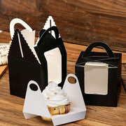 50 Pack Premium Cupcake Boxes with Window Thickened Cardboard Muffin Holders - Pink V528-MUFFIN-CASE-50PCS-PINK-711329