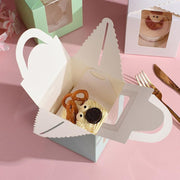 50 Pack Premium Cupcake Boxes with Window Thickened Cardboard Muffin Holders - Pink V528-MUFFIN-CASE-50PCS-PINK-711329