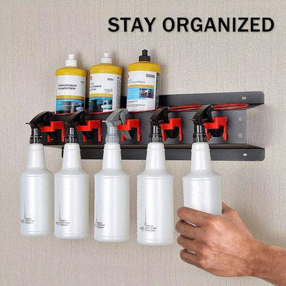 Car Wash Spray Bottle Holder Wax Abrasive Rack Wall Mount Detailing Storage Rack V528-MULTI-FUNCTION-CAN-HANGER-949348
