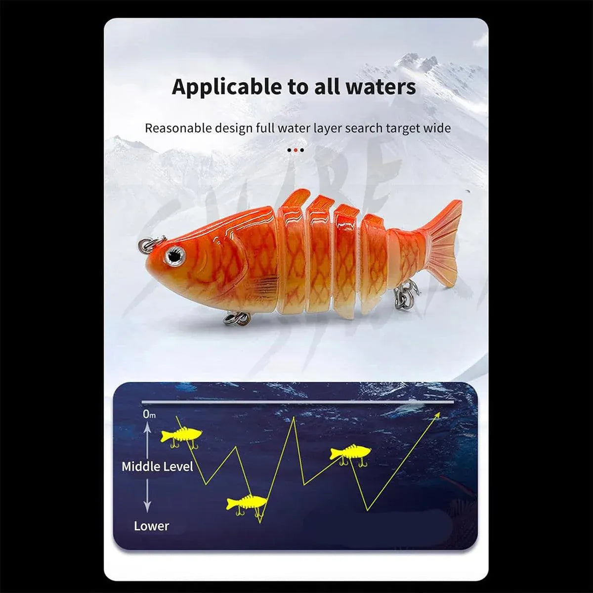 5PCS Faux Lure Set Fish Hard Fake Bait Fishing Lures Artificial Bait Tackle Gear V528-MULTI-SEGMENT-FISHBAIT-5PCS-886861