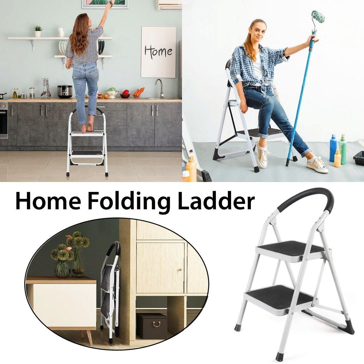 Folding Portable Multi Step Ladder with Handrail Household A Type Iron Ladder V528-MULTI-STEP-LADDER-2-957656