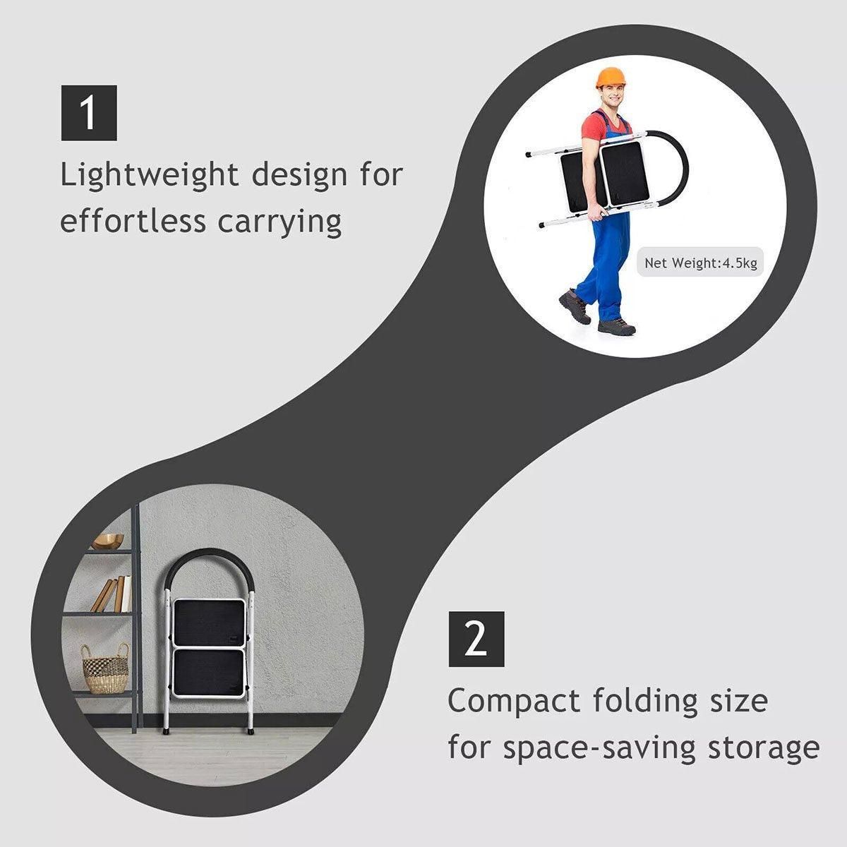 Folding Portable Multi Step Ladder with Handrail Household A Type Iron Ladder V528-MULTI-STEP-LADDER-2-957656