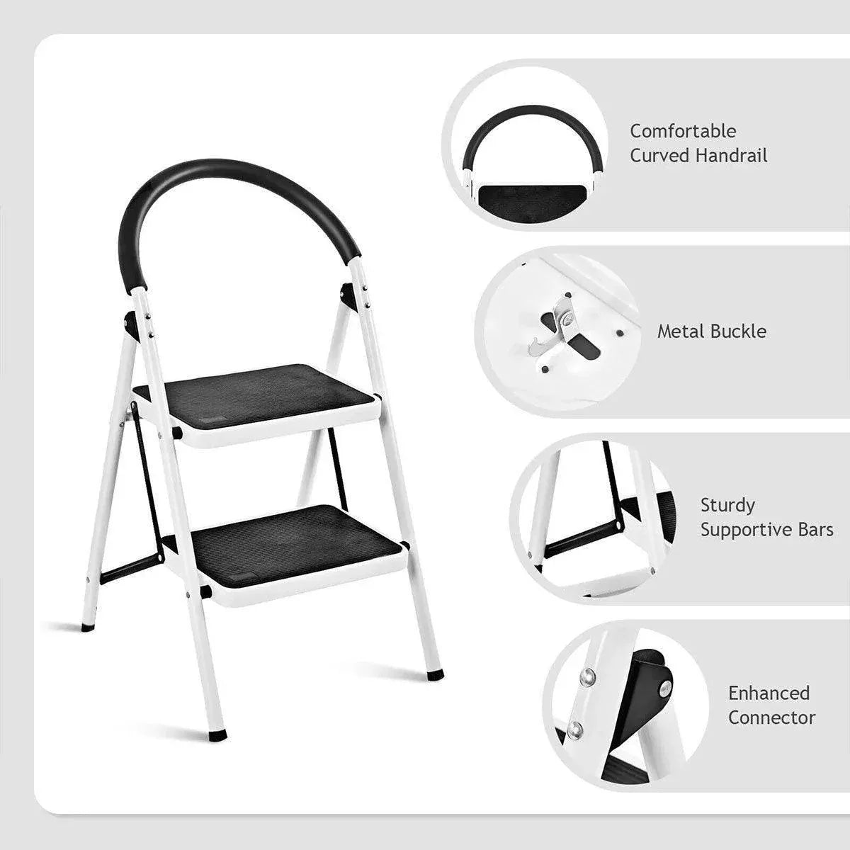 Folding Portable Multi Step Ladder with Handrail Household A Type Iron Ladder V528-MULTI-STEP-LADDER-2-957656
