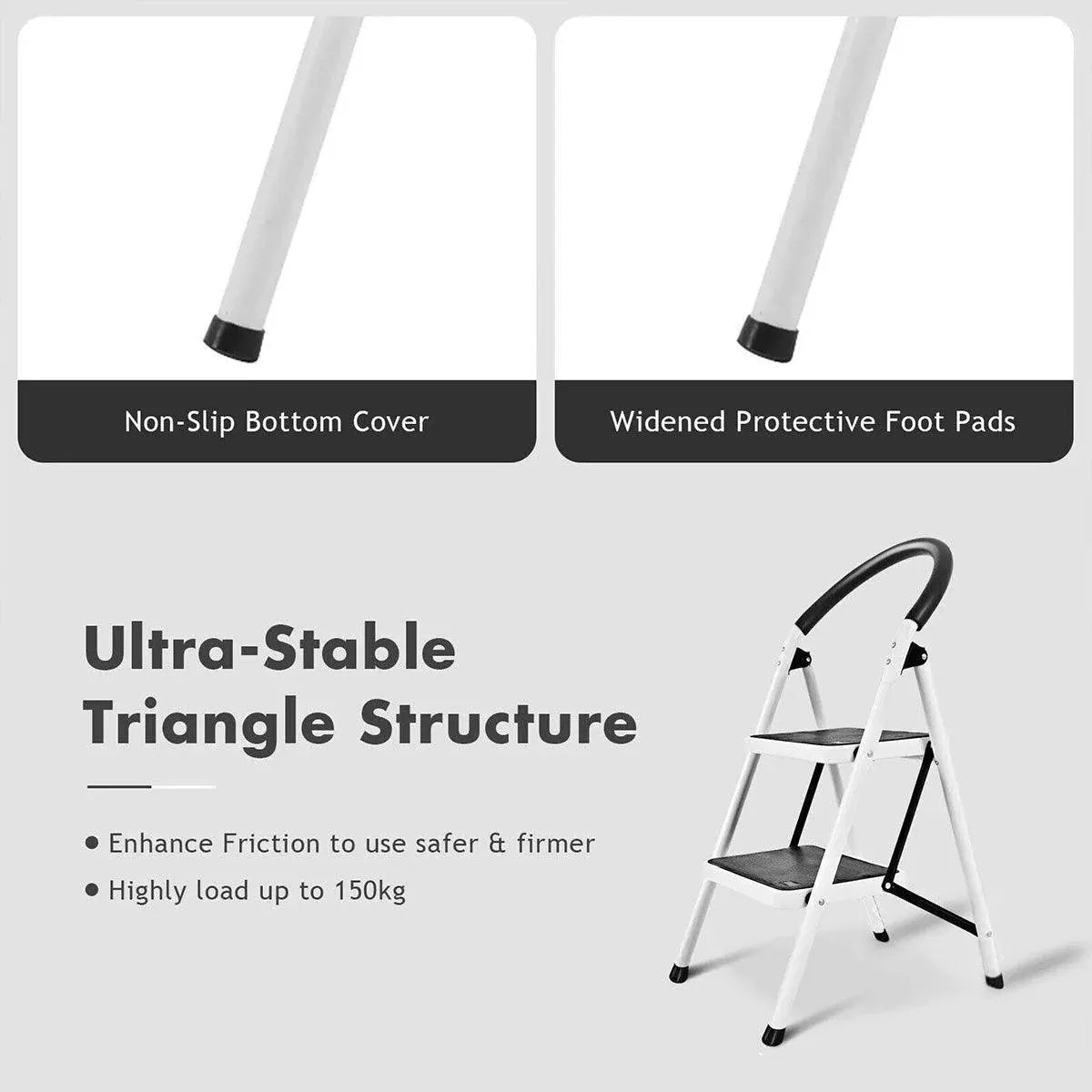Folding Portable Multi Step Ladder with Handrail Household A Type Iron Ladder V528-MULTI-STEP-LADDER-2-957656