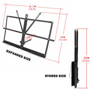 Portable Folding Music Stand Iron Desktop Book Holder Reading Sheet Rack Display V528-MUSIC-STAND-722040
