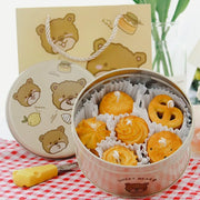10PCS Cookie Tin Box Metal Biscuit Gift Box Candy Packaging Dragon Year Baking - Bread Bear (bump) V528-MUZZLE-BOX-10PCS-ATMBXX-756084