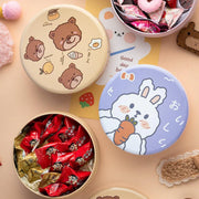 10PCS Cookie Tin Box Metal Biscuit Gift Box Candy Packaging Dragon Year Baking - Bread Bear (bump) V528-MUZZLE-BOX-10PCS-ATMBXX-756084
