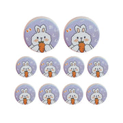 10PCS Cookie Tin Box Metal Biscuit Gift Box Candy Packaging Dragon Year Baking - Carrot Rabbit V528-MUZZLE-BOX-10PCS-HLBXT-956152