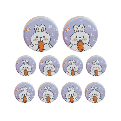 10PCS Cookie Tin Box Metal Biscuit Gift Box Candy Packaging Dragon Year Baking - Carrot Rabbit V528-MUZZLE-BOX-10PCS-HLBXT-956152