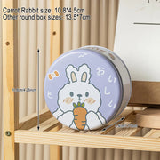 10PCS Cookie Tin Box Metal Biscuit Gift Box Candy Packaging Dragon Year Baking - Carrot Rabbit V528-MUZZLE-BOX-10PCS-HLBXT-956152