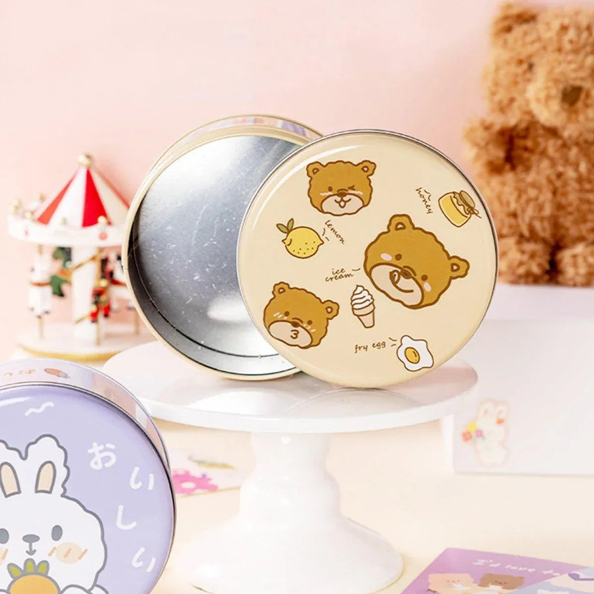 10PCS Cookie Tin Box Metal Biscuit Gift Box Candy Packaging Dragon Year Baking - Carrot Rabbit V528-MUZZLE-BOX-10PCS-HLBXT-956152