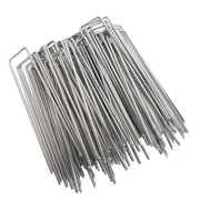 100pcs U Shape Ground Stakes Gardening Spikes Landscape Anchor Pins V528-NAIL-100PCS-40-100MM-924438