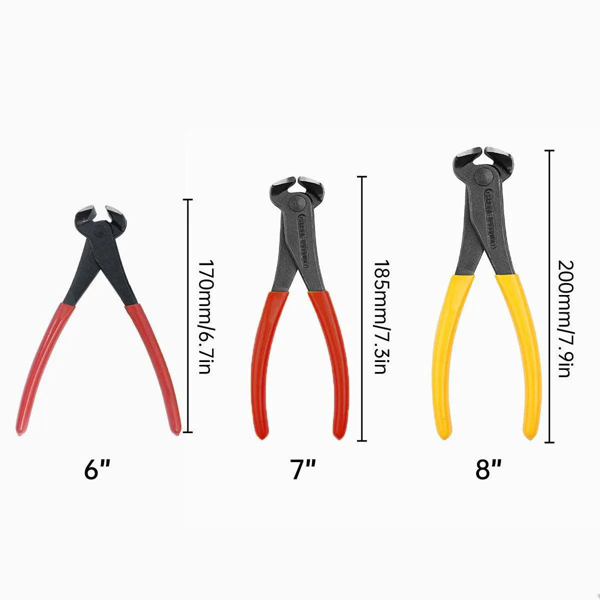 Nail Puller Nail Remover Tool Cutting Pliers Carpenter Tools End Cutting Pliers - 7 inch V528-NAIL-PLIER-7-YELLOW-244871