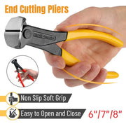 Nail Puller Nail Remover Tool Cutting Pliers Carpenter Tools End Cutting Pliers - 8 inch V528-NAIL-PLIER-8-YELLOW-146164