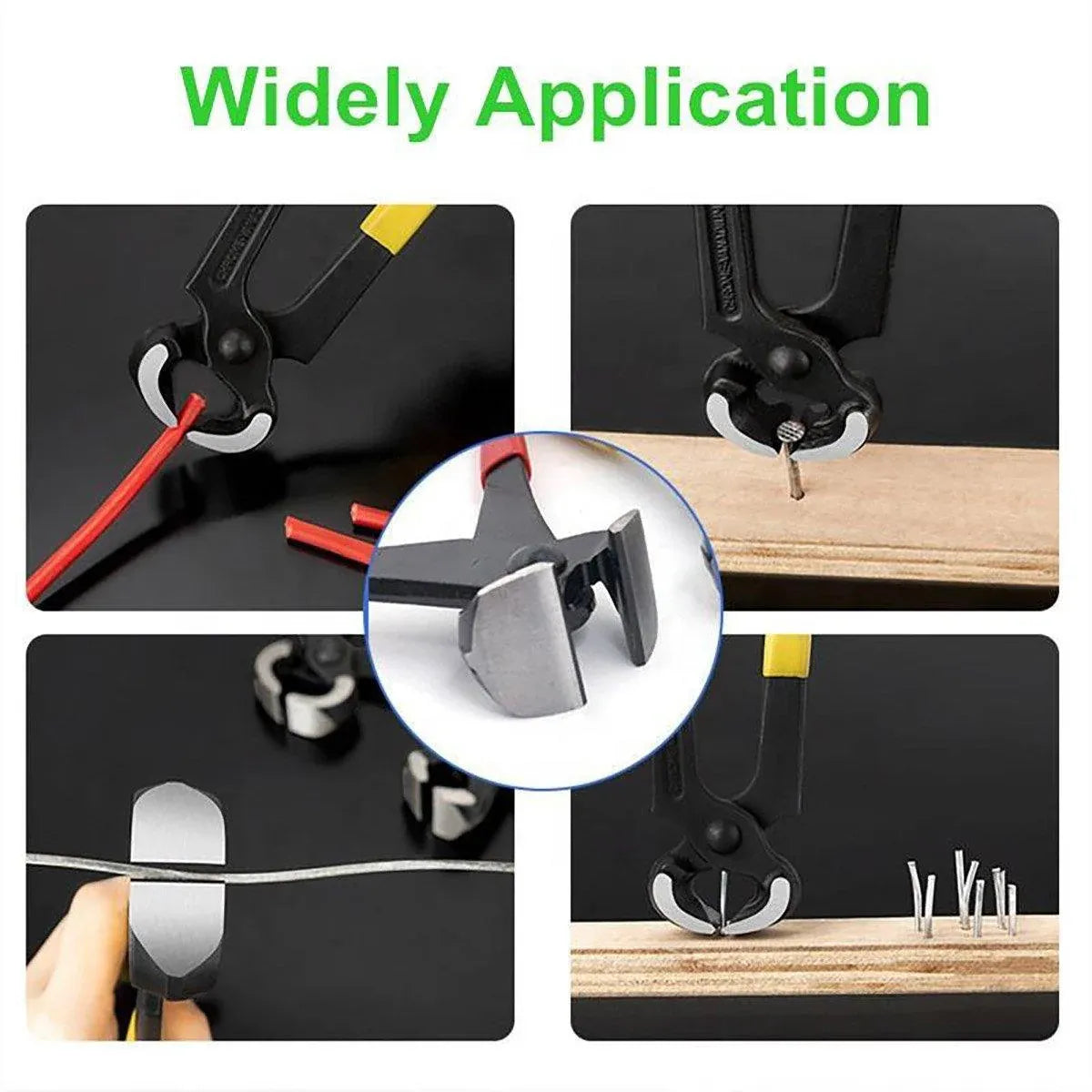 Nail Puller Nail Remover Tool Cutting Pliers Carpenter Tools End Cutting Pliers - 8 inch V528-NAIL-PLIER-8-YELLOW-146164
