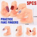 5PCS Model Fake Display Hand Nail Art Practice Finger For Training Manicure V528-NAILART-5PCS-714851