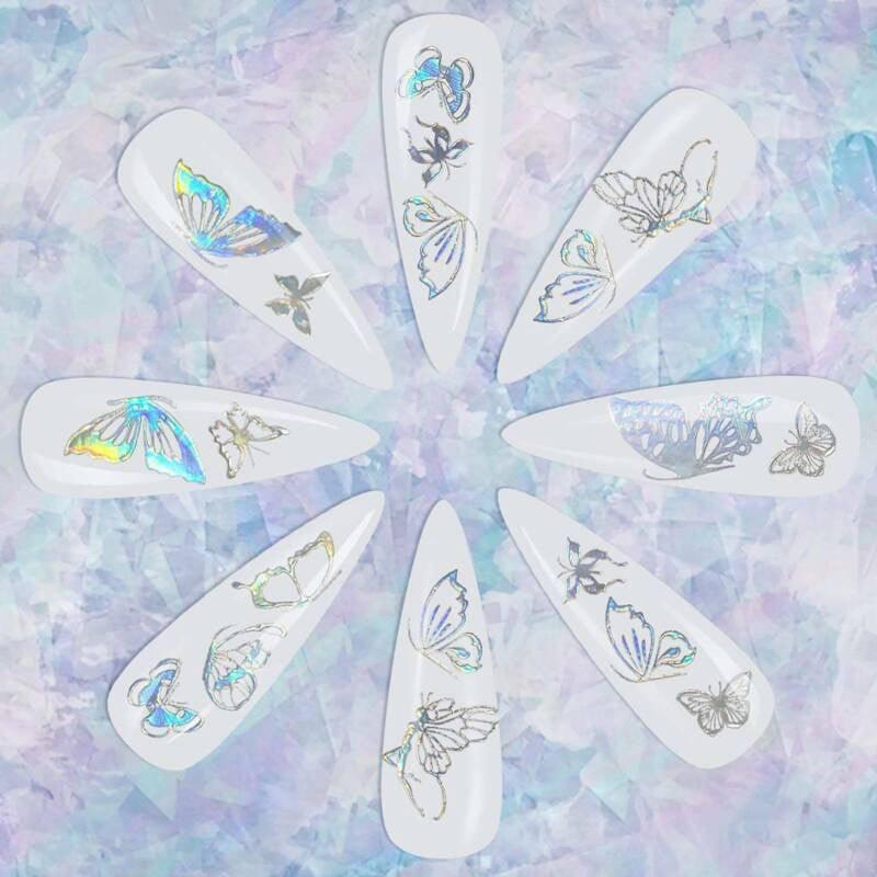 3D Nail Butterfly Design Sticker Decor Decal Holographic Laser Nail Art Sticker - Gold L-02 V528-NAILBUTTERFLY-GOLDL02-524816