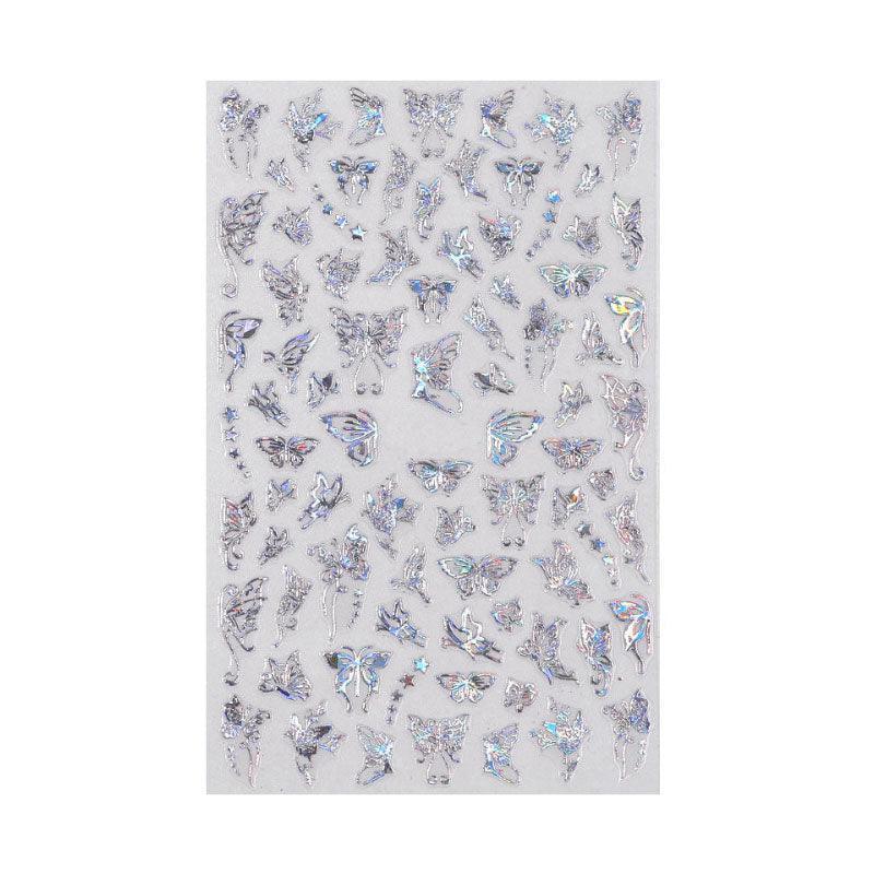 3D Nail Butterfly Design Sticker Decor Decal Holographic Laser Nail Art Sticker - Gold L-02 V528-NAILBUTTERFLY-GOLDL02-524816