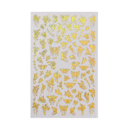 3D Nail Butterfly Design Sticker Decor Decal Holographic Laser Nail Art Sticker - Silver L-02 V528-NAILBUTTERFLY-SILVERL02-771816