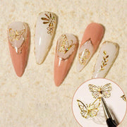 3D Nail Butterfly Design Sticker Decor Decal Holographic Laser Nail Art Sticker - Silver L-04 V528-NAILBUTTERFLY-SILVERL04-534752