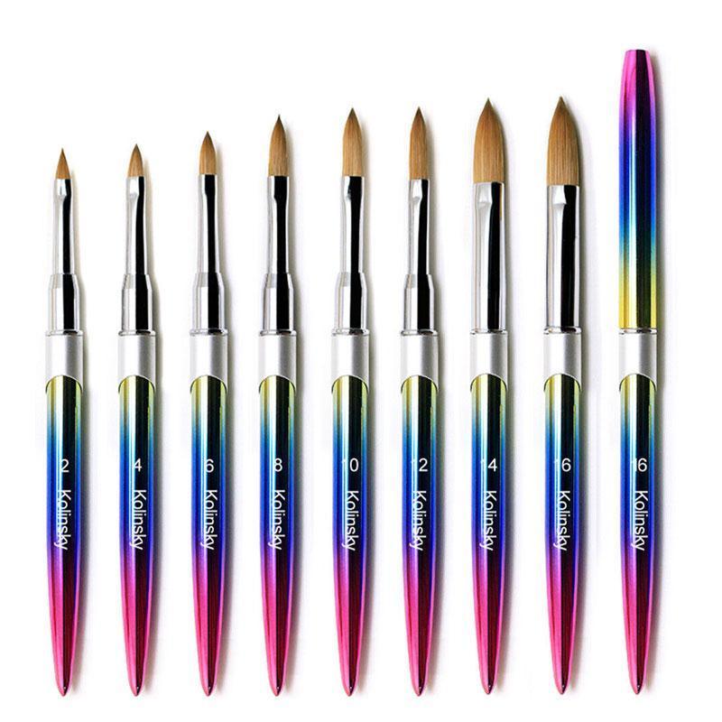 Kolinsky Acrylic Nail Art Brush Manicure Powder Professional Tools Size 2-18 - 2# V528-NAILENHANCEMENTCRYSTALPEN-2-194143