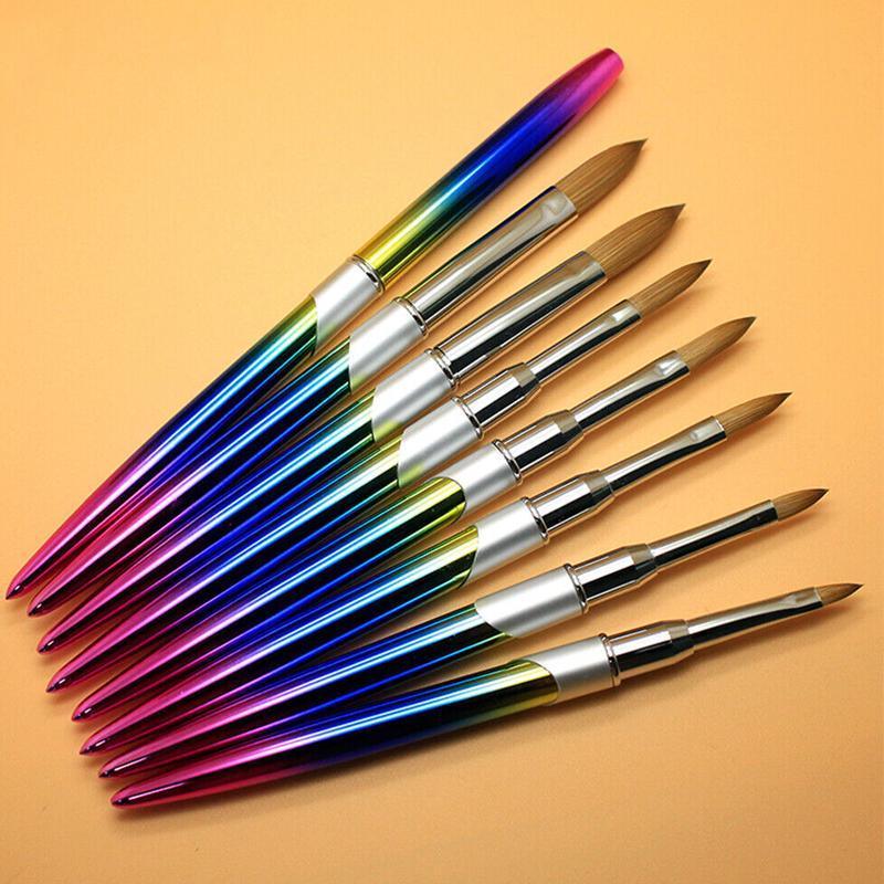 Kolinsky Acrylic Nail Art Brush Manicure Powder Professional Tools Size 2-18 - 6# V528-NAILENHANCEMENTCRYSTALPEN-6-603286