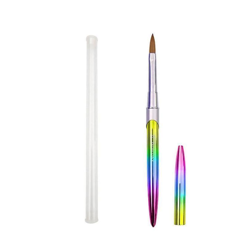Kolinsky Acrylic Nail Art Brush Manicure Powder Professional Tools Size 2-18 - 6# V528-NAILENHANCEMENTCRYSTALPEN-6-603286