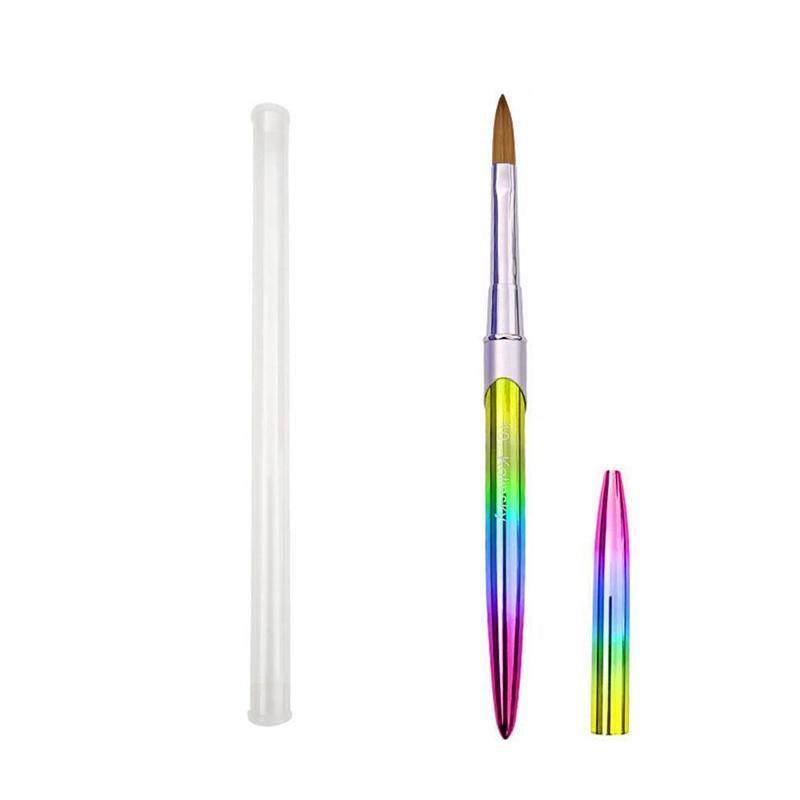 Kolinsky Acrylic Nail Art Brush Manicure Powder Professional Tools Size 2-18 - 6# V528-NAILENHANCEMENTCRYSTALPEN-6-603286