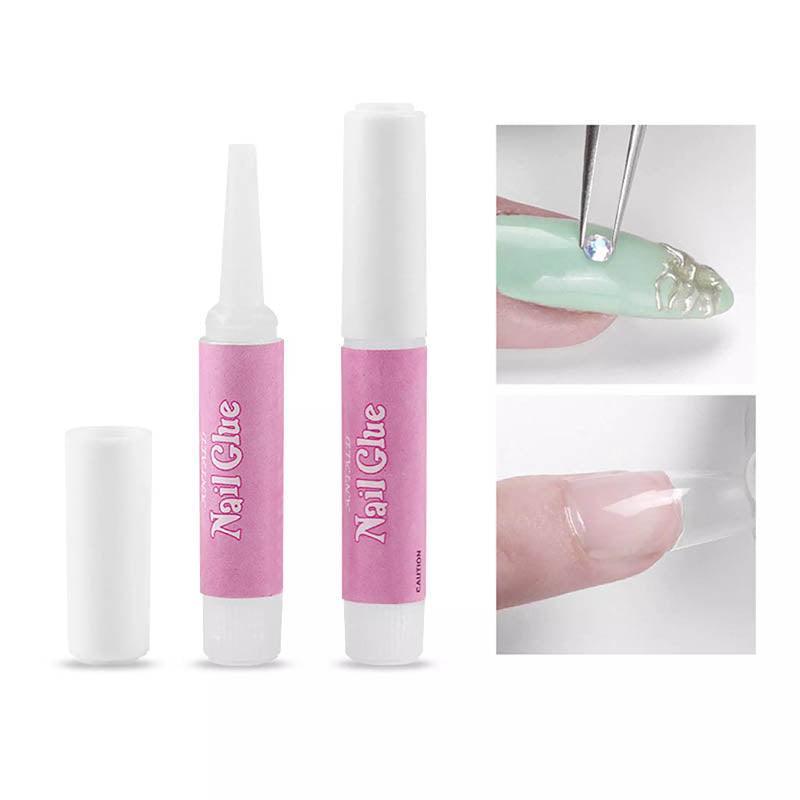 Nail Glue Adhesive 2g for Fake Nails Tips Acrylic Nail Art Strong Bond 2 to 50PCS - 50PCS V528-NAILGLUE-50PCS-7575463